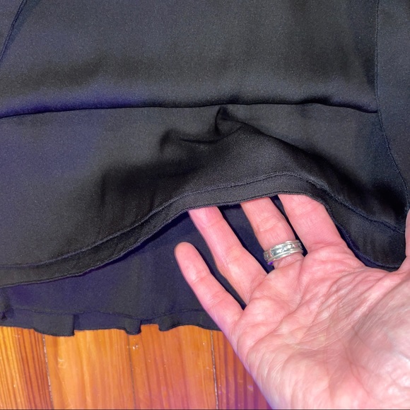 Alice + Olivia KATLYN Waterfall Back Ruffle Dress IN BLACK - Picture 6 of 13